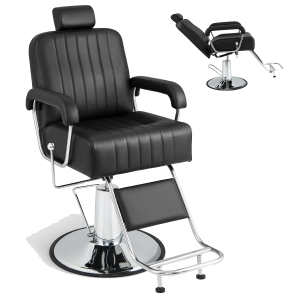 Friseurstuhl mit Kopfstütze & Rückenlehne & Hydraulikpumpe